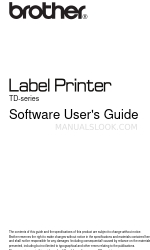 Brother TD-4100N Software User's Manual