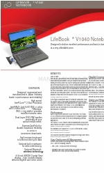 Fujitsu V1040 - LifeBook - Core 2 Duo 2.4 GHz Specifiche tecniche