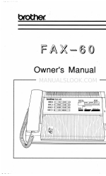 Brother FAX-60 Kullanıcı El Kitabı