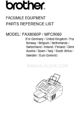 Brother FAX-8060P Elenco di riferimento delle parti