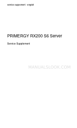 Fujitsu PRIMERGY RX200 S6 Manual del suplemento de servicio