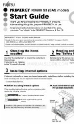 Fujitsu PRIMERGY RX600 S3 Manual de inicio