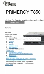 Fujitsu PRIMERGY T850 Systemkonfigurator und Bestellinformationshandbuch