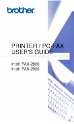 Brother Intelli FAX-2820 Podręcznik użytkownika