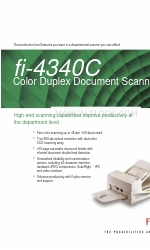 Fujitsu 4340C - fi - Document Scanner Брошюра и технические характеристики