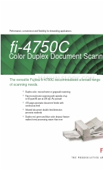 Fujitsu Fi-4750c - Color Duplex Document Scanner 50ppm 90ipm Ccd/scsi Brochure & specificaties