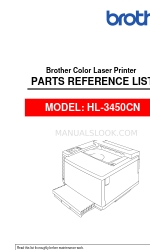 Brother HL-3450CN Series Teile-Referenzliste