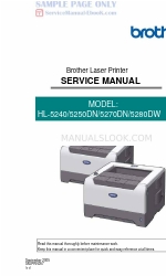 Brother HL-5280DW Manuale di servizio