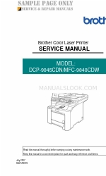 Brother MFC-9840CDW 서비스 매뉴얼