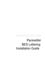 Brother BES Lettering Manuale di installazione