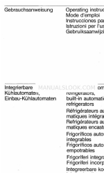 AEG built-in automatic refrigerators Manual de Instruções