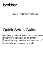 Brother HL-760 Series Manual de configuração rápida