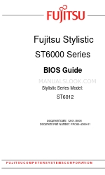 Fujitsu ST6012 - Stylistic Tablet PC Посібник з біосу