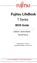 Fujitsu T4310 - LifeBook Tablet PC 바이오스 매뉴얼