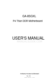 Fujitsu P4 Titan DDR GA-8SGXL Manuale d'uso