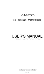 Fujitsu P4 Titan-DDR GA-8STXC Manual do utilizador