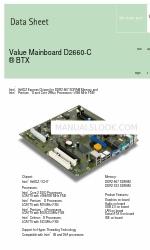 Fujitsu Value Mainboard D2660-C BTX 데이터시트