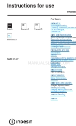 Indesit IWB 61451 Manuel d'utilisation