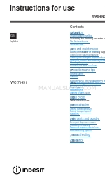 Indesit IWC 61451 S Gebrauchsanweisung Handbuch