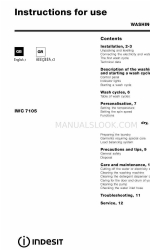 Indesit IWC 7105 Manual de instrucciones