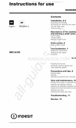 Indesit IWC 8105 Instructions For Use Manual