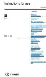 Indesit IWC 81482 Instructions For Use Manual