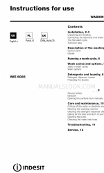 Indesit IWE 6085 Manual de instrucciones