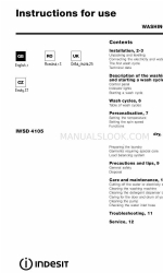 Indesit IWSD 4105 Manual de instrucciones