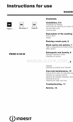 Indesit PWSE 6108 W Manual de instrucciones