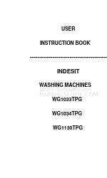 Indesit WG1034TPG Kullanıcı Talimat Kitabı