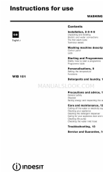 Indesit WIB101 Manual de instrucciones