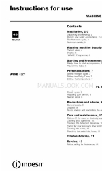 Indesit WIXE 127 Instructions For Use Manual