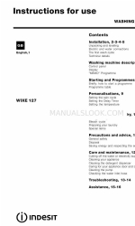 Indesit WIXE 127 Instructions For Use Manual