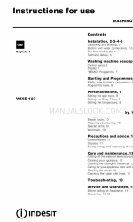 Indesit WIXE 127 Instructions For Use Manual