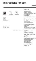 Indesit WMD 962 P Gebrauchsanweisung Handbuch