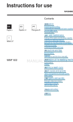 Indesit WMF 822 Instructions For Use Manual