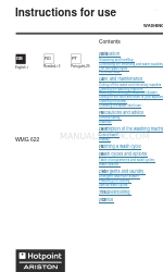 Indesit WMG 622 Instructions For Use Manual