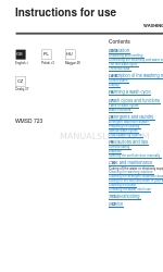 Indesit WMSD 723 Instructions For Use Manual