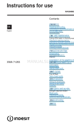 Indesit XWA 71283 Instructions For Use Manual