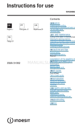 Indesit XWA 91082 Instructions For Use Manual