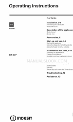 Indesit BA 35 P Operating Instructions Manual