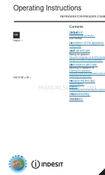 Indesit CAA 55 NF UK.1 Series Operating Instructions Manual