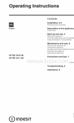 Indesit IN TSZ 1610 UK Operating Instructions Manual