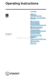 Indesit IN TSZ 1610 UK Operating Instructions Manual