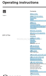 Indesit DFP 27T94 Operating Instructions Manual