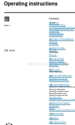 Indesit DIF 1614 Operating Instructions Manual