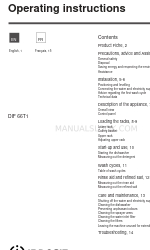 Indesit DIF 16B1 Operating Instructions Manual