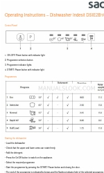 Indesit DSIE2B10UK Instruções de utilização