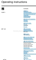 Indesit IDF 145 Manuale di istruzioni per l'uso