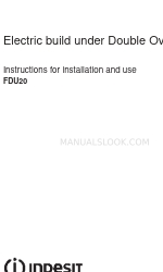 Indesit FDU20 Instructions For Installation And Use Manual